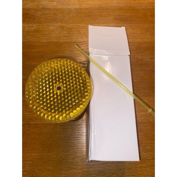 Gold Rush Textured Tumbler With Straw 24oz - Picture 4 of 4